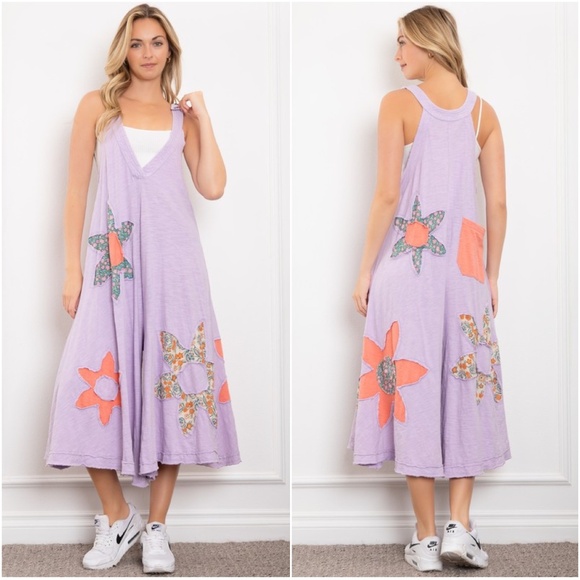 Bluevelvet Floral Lavender Jumpsuit - Picture 2 of 2